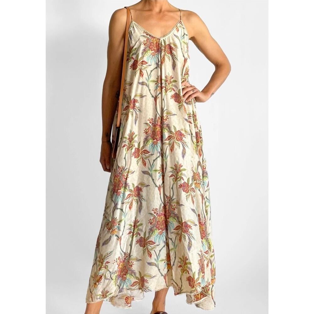 Zimmermann Keeper Floral Silk Slip Maxi Dress Size 1 US 4